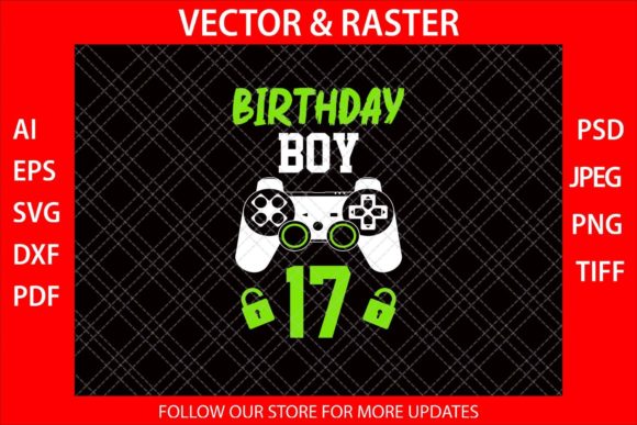 Birthday Boy 17 Funny Video Gamer SVG Review
