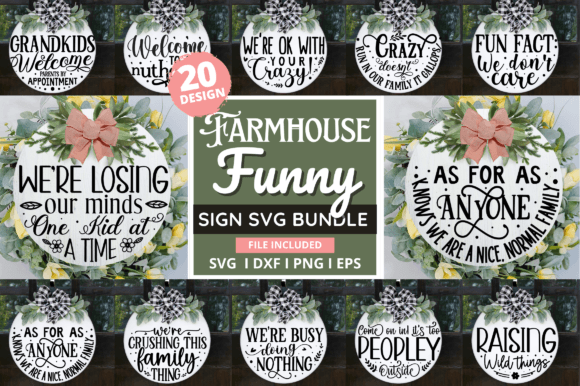Farmhouse Funny Round Sign SVG Bundle Review