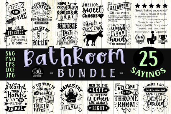 Funny Bathroom Sign Bundle: A Designer's Review
