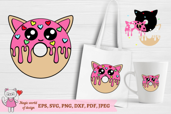 Pink Donut Funny Cat Face SVG: A Designer Review